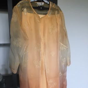 Kay Unger sheer duster w cigarette pants